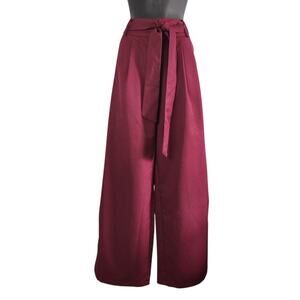 A. Calin by Flying Tomato wide-leg trousers burgundy size L